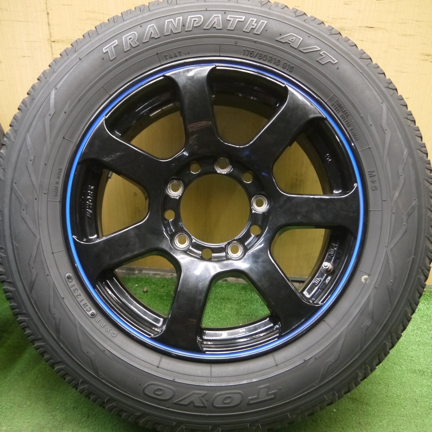 *送料無料* キレイ★ジムニー等 WORK CRAG ST7 175/80R16 トーヨー トランパス A/T ワーク 16インチ PCD139.7/5H★4040111Hノ