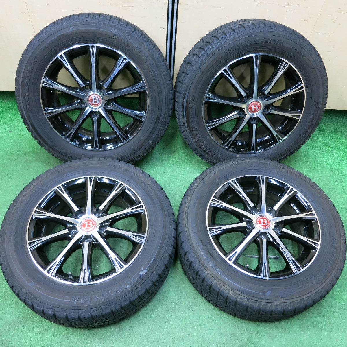 *送料無料* バリ溝！9分★スタッドレス 215/60R16 ヨコハマ アイスガード iG50 WINNING STREET WHEELS 16インチ PCD114.3/5H★4082905SYス