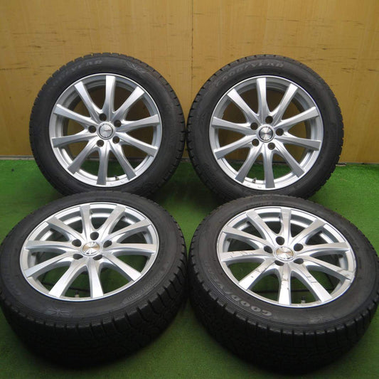 [送料無料] バリ溝！9分★スタッドレス 215/55R17 グッドイヤー アイスナビ6 ravrion RS01 PCD114.3/5H★4022013Hス