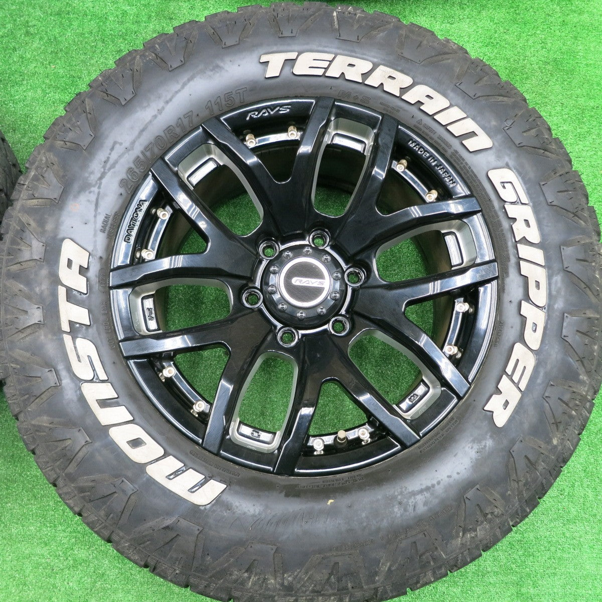 [送料無料] キレイ！21年★RAYS DAYTONA FDX-F6 265/70R17 モンスタ TERRAIN GRIPPER ホワイトレター レイズ デイトナ PCD139.7/6H★4091201HAノ