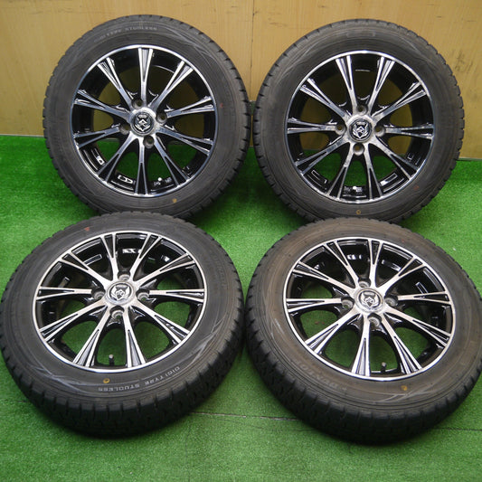 [送料無料] バリ溝！8.5分★スタッドレス 155/65R14 ダンロップ ウインターマックス WM01 RiZLEY weds ライツレー PCD100/4H★4101506Hス