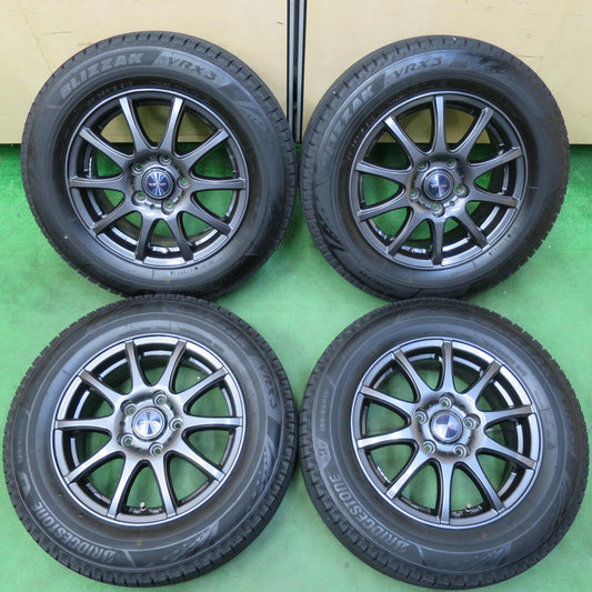 [送料無料] バリ溝！22年！キレイ！9分★スタッドレス 195/65R15 ブリヂストン ブリザック VRX3 VELVA CHARGE ヴェルヴァ PCD114.3/5H★4101602イス