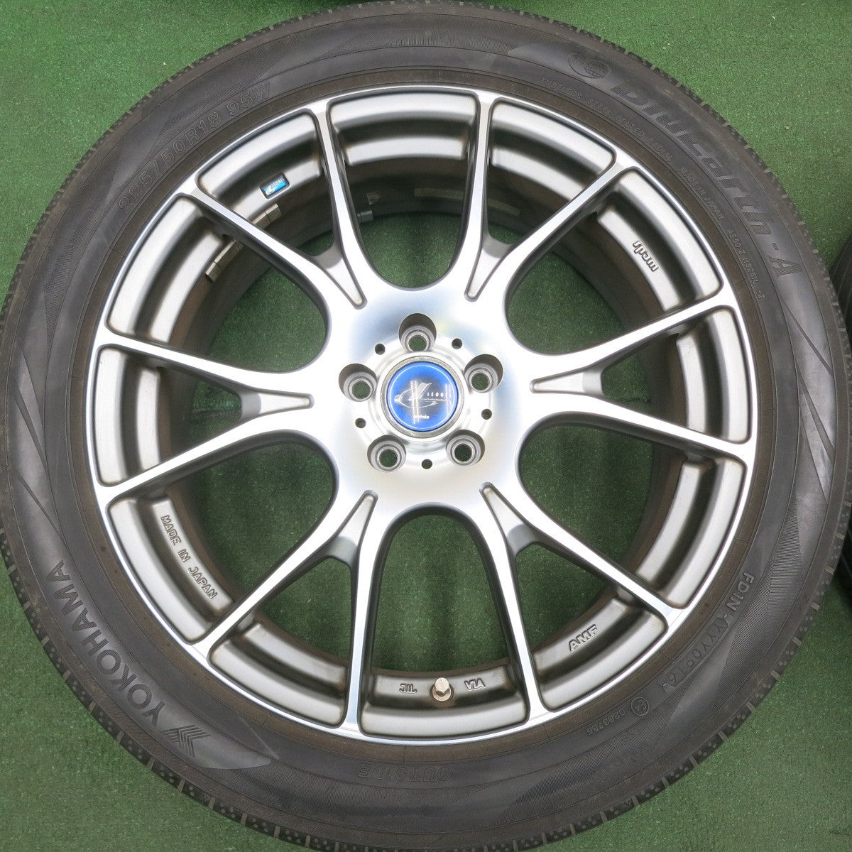 *送料無料* 4本価格★フォレスター等 LEONIS AMF 225/50R18 ヨコハマ BluEarth-A レオニス PCD100/5H★4070501HAノ