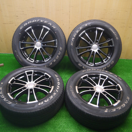 *送料無料* バリ溝！21年！キレイ！9分★ハイエース 等 PERFORMANCE 215/60R17 グッドイヤー イーグル#1 ナスカー ホワイトレター  PCD139.7/6H★4080506Hノ