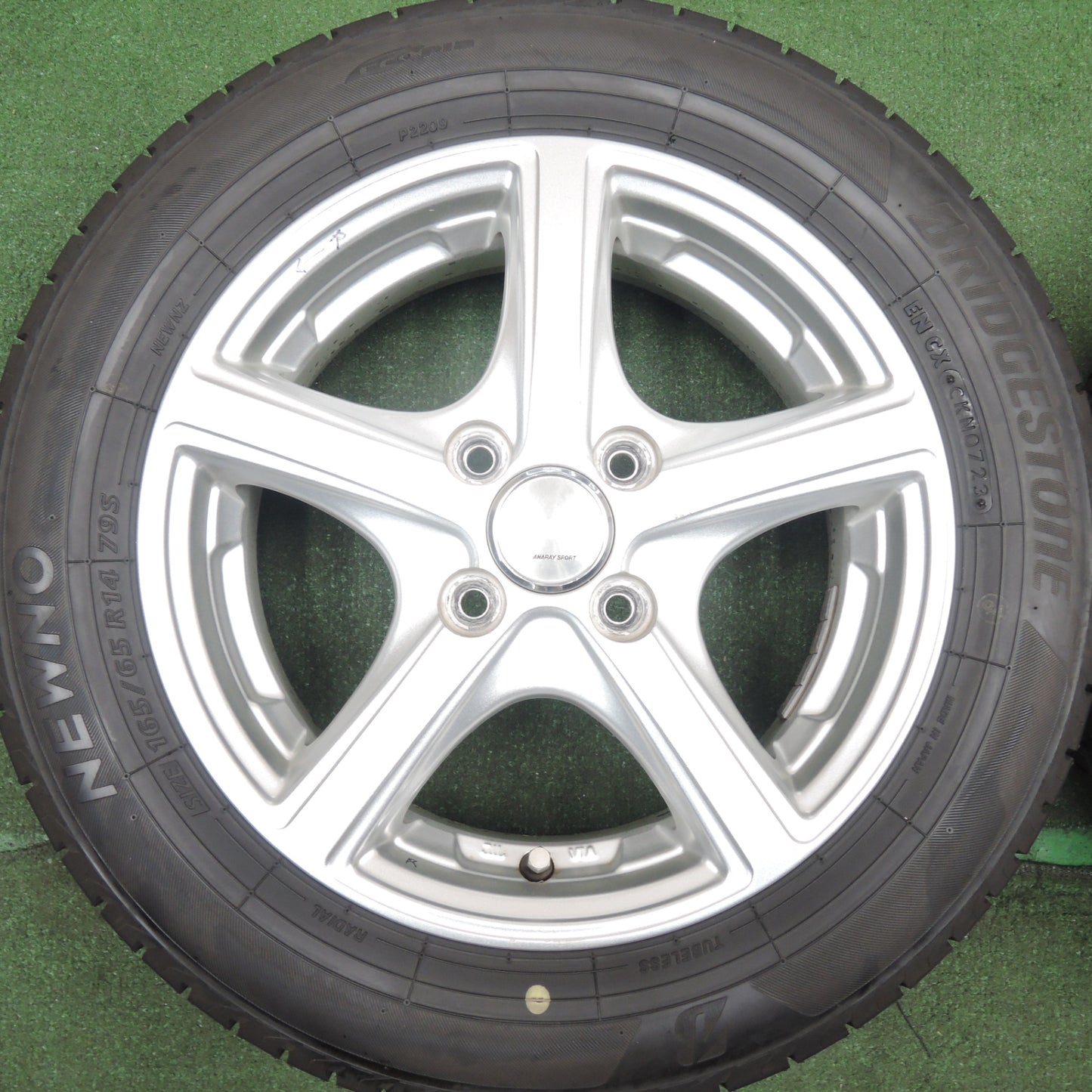 *送料無料* バリ溝！23年！ほぼ10分★165/65R14 ブリヂストン NEWNO エコピア EuroSpeed MANARAY SPORT マナレイ PCD100/4H★4032402HAノ