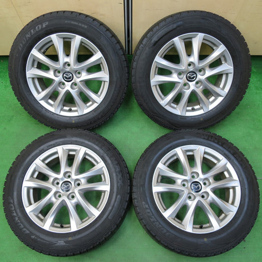 *送料無料* バリ溝！20年！9.5分★マツダ アクセラ 純正 205/60R16 スタッドレス ダンロップ ウインターマックス WM02 16インチ PCD114.3/5H★4062705イス