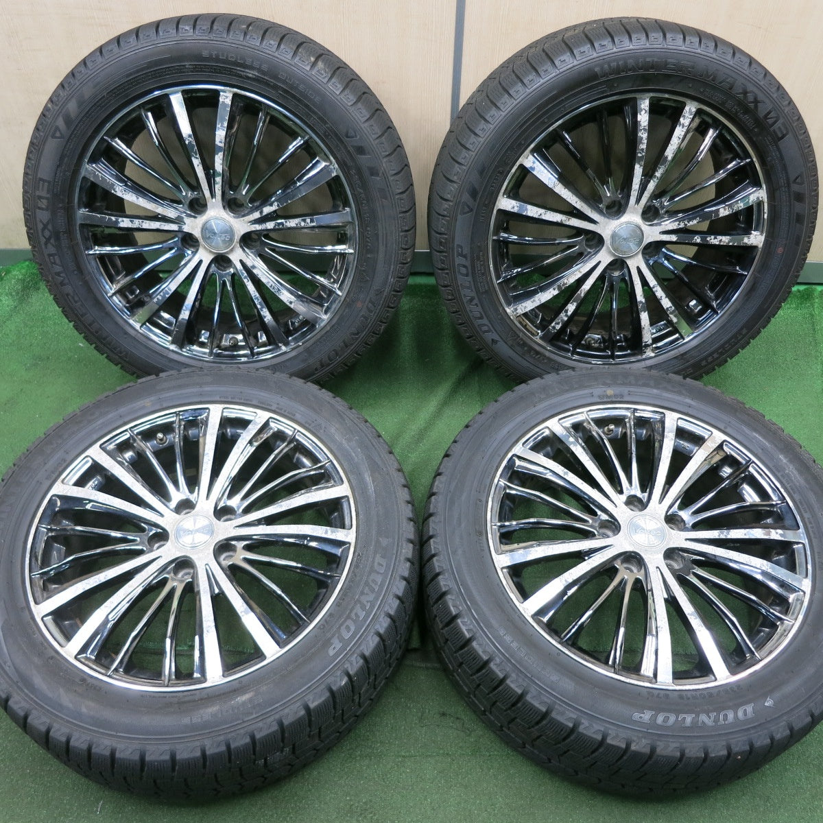 *送料無料* バリ溝！20年！9.5分★スタッドレス 235/50R18 ダンロップ ウインターマックス 03 WM02 Voltec ボルテック 18インチ PCD114.3/5H★4062801NJス