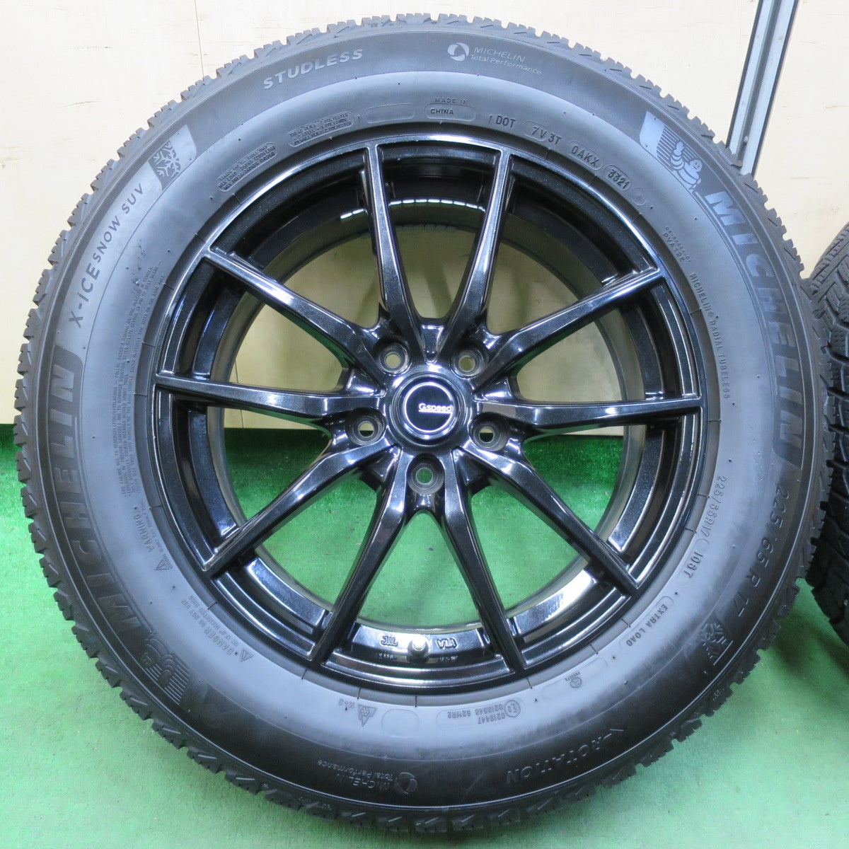 [送料無料] キレイ！21年★G.speed スタッドレス 225/65R17 ミシュラン X-ICE SNOW SUV Gスピード 17インチ PCD114.3/5H★5012003イス