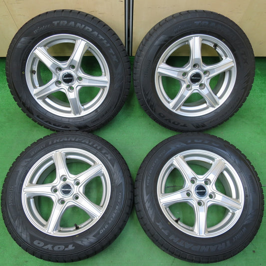 *送料無料* バリ溝！21年！キレイ！9.5分★スタッドレス 195/65R15 トーヨー ウインター トランパス TX BALMINUM バルミナ 15インチ PCD114.3/5H★4070205イス