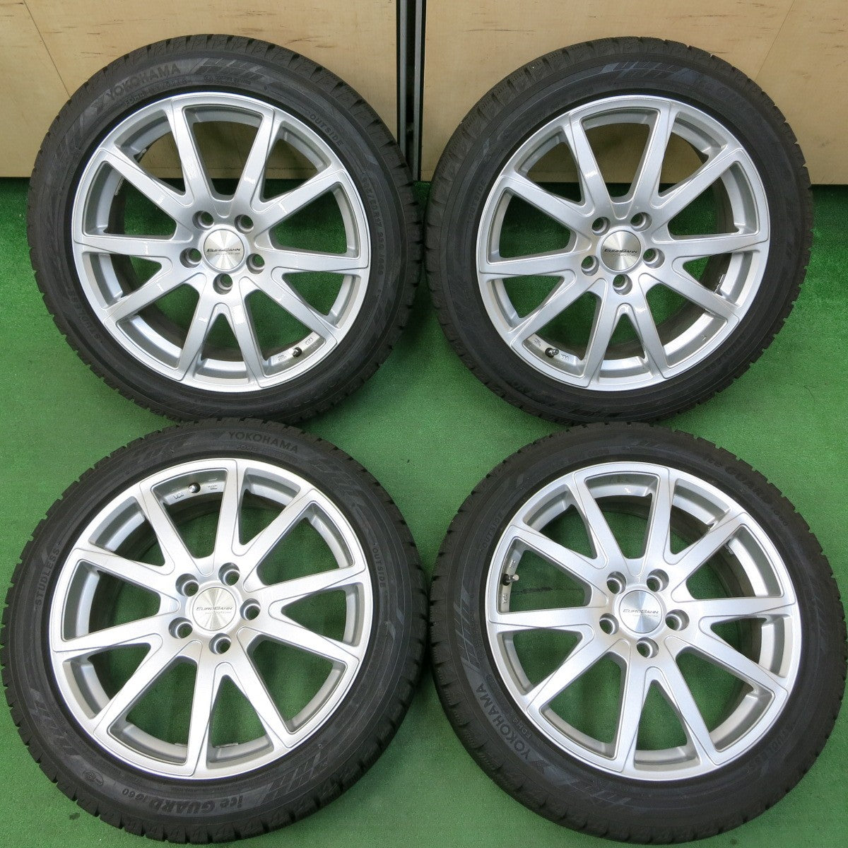 *送料無料* バリ溝！9.5分★ボルボ等 EUROBAHN SPORTECHNIC 205/50R17 スタッドレス ヨコハマ アイスガード iG60 PCD108/5H★4050801イス