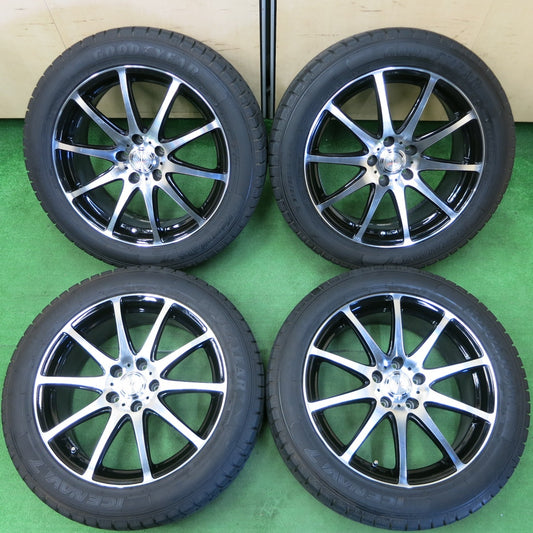 *送料無料* バリ溝！21年！キレイ！9.5分★LOXARNY SPORT BADX 235/50R18 スタッドレス グッドイヤー アイスナビ7 ロクサーニ PCD114.3/5H★4052011イス