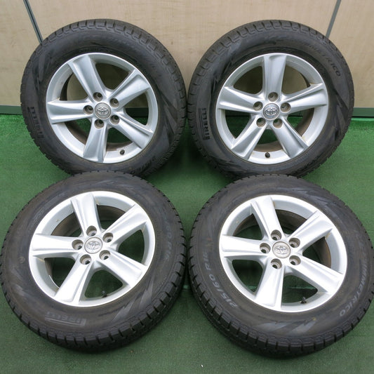 *送料無料* バリ溝！9.5分★トヨタ GRX130 マークX 純正 215/60R16 スタッドレス ピレリ アイスアシンメトリコ 16インチ PCD114.3/5H★4051510HAス