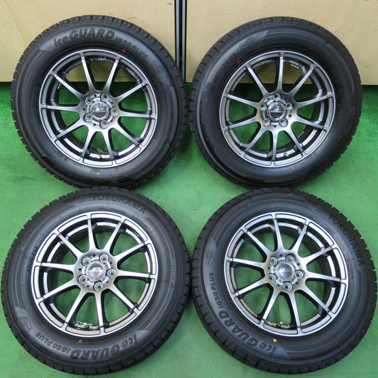 *送料無料* バリ溝！20年！キレイ！ほぼ10分★プリウス等 195/65R15 スタッドレス ヨコハマ アイスガード iG50 プラス SCHNEIDER シュナイダー PCD100/5H★4071801イス