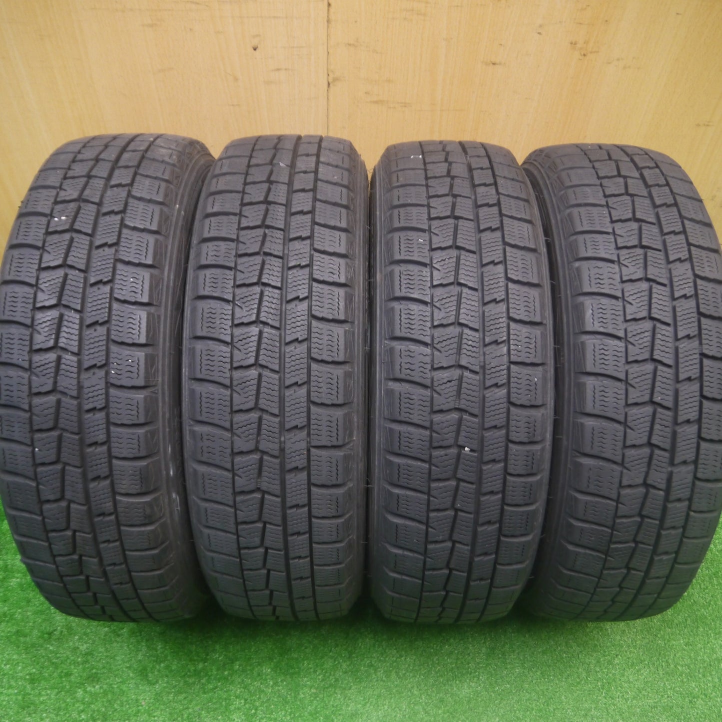 *送料無料* 4本価格★スタッドレス 155/65R13 ダンロップ ウインターマックス WM01 社外 アルミ PCD100 110 114.3/4H マルチ★4082006Hス