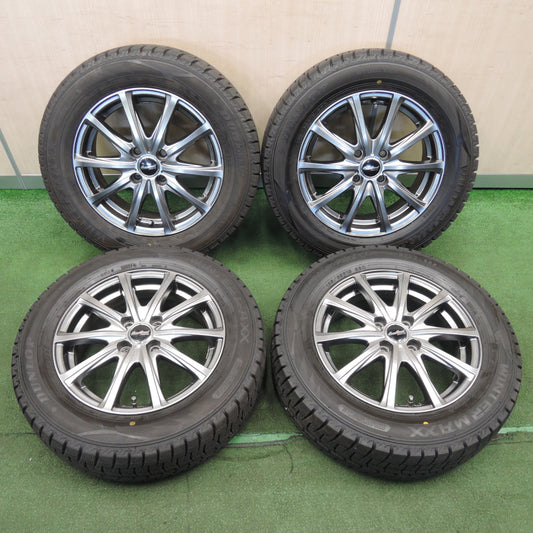 *送料無料* バリ溝！23年！ほぼ10分★スタッドレス 185/65R15 ダンロップ ウインターマックス WM02 EuroSpeed MANARAY SPORT PCD100/4H★4030802NJス