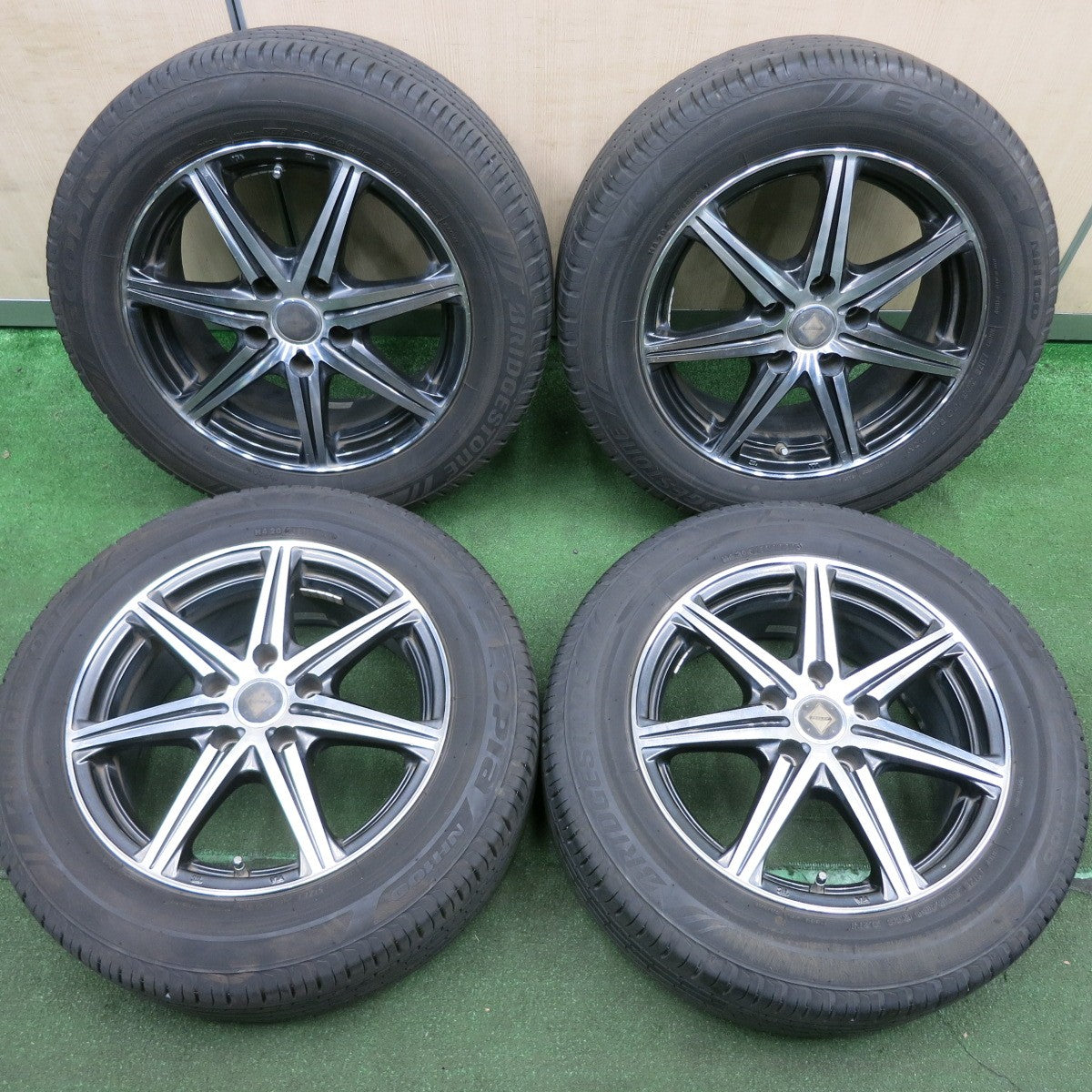 *送料無料* バリ溝！21年！9分★205/60R16 ブリヂストン エコピア NH100 RiZLEY ライツレー 16インチ PCD114.3/5H★4053001HAノ