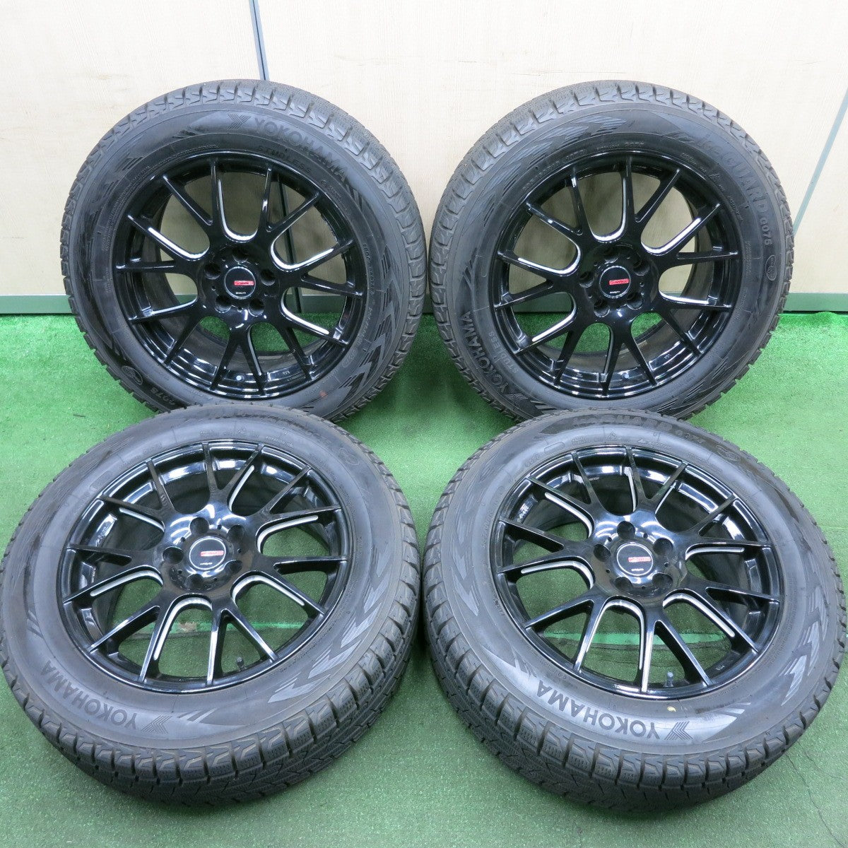 *送料無料* バリ溝！9.5分★AME CIRCLAR 235/60R18 スタッドレス ヨコハマ アイスガード G075 18インチ PCD114.3/5H★4052203HAス