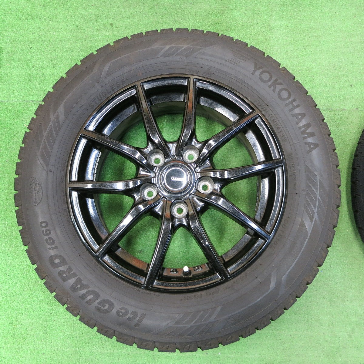 *送料無料* バリ溝！23年！ほぼ10分★スタッドレス G.speed 195/65R15 ヨコハマ アイスガード iG60 G.スピード 15インチ PCD114.3/5H★4061002ナス