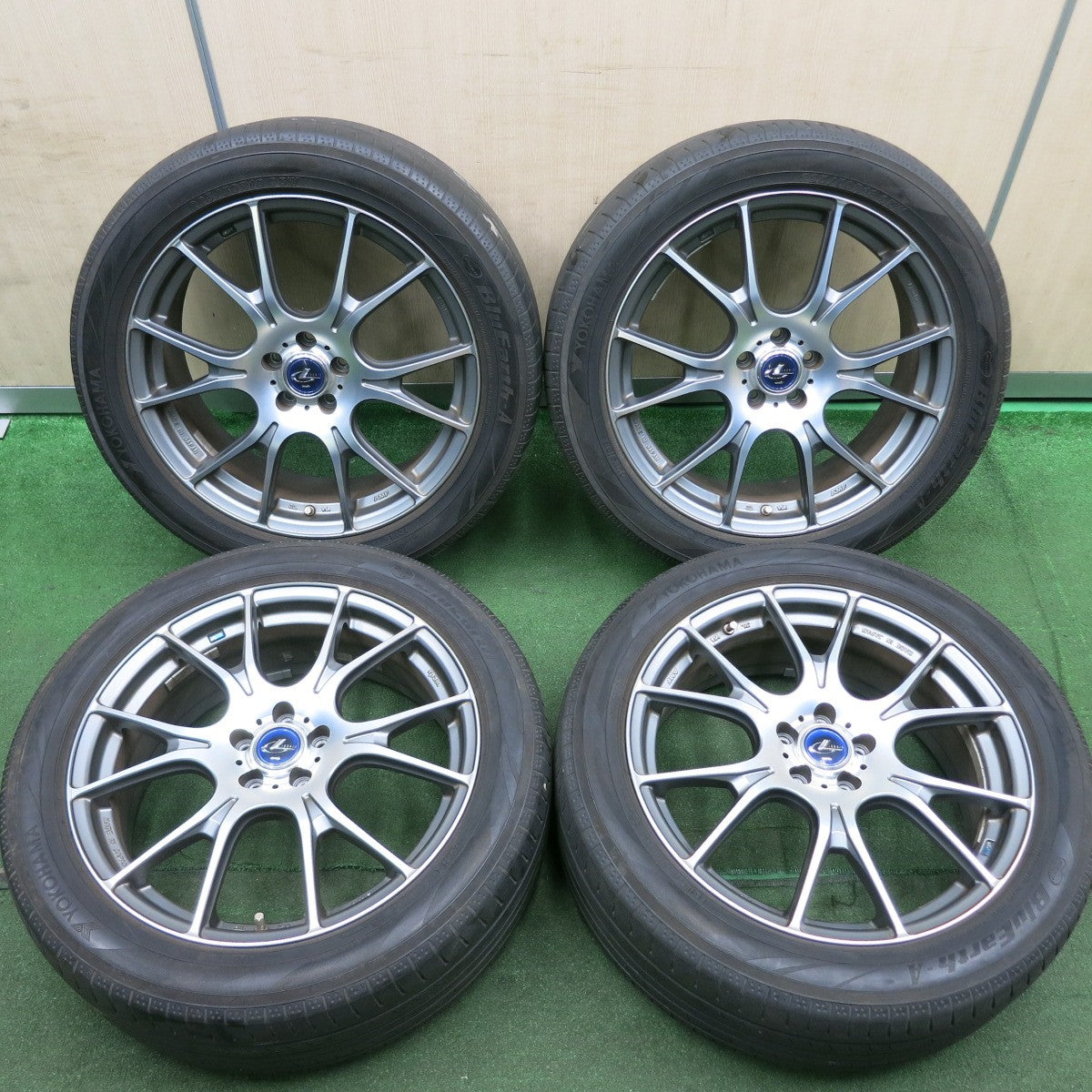 *送料無料* 4本価格★フォレスター等 LEONIS AMF 225/50R18 ヨコハマ BluEarth-A レオニス PCD100/5H★4070501HAノ