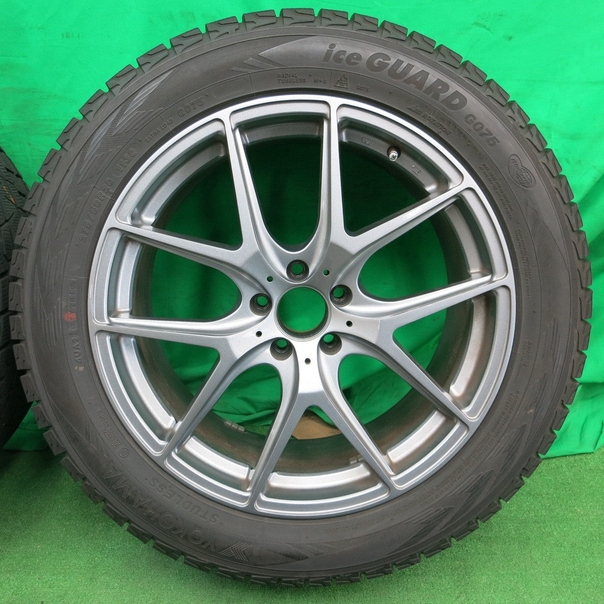 *送料無料* バリ溝！キレイ！9分★ベンツ GLE 用 EuroForsch 275/50R20 スタッドレス ヨコハマ アイスガード G075 ユーロフォルシュ PCD112/5H★4051501ナス