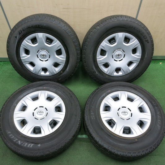 *送料無料* バリ溝！21年！キレイ！9.5分★トヨタ 200系 ハイエース 純正 スチール 195/80R15 ダンロップ SP175N 15インチ PCD139.7/6H★4042904HAノ