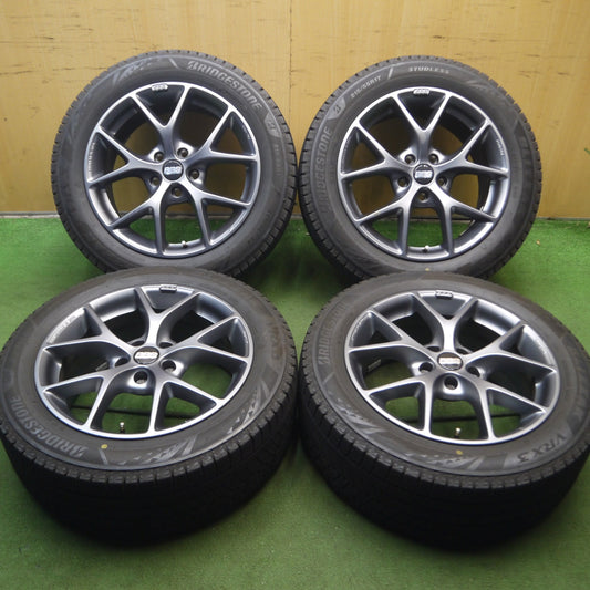 *送料無料* バリ溝！21年！キレイ！9.5分★ベンツ 等 BBS SR005 215/55R17 スタッドレス ブリヂストン ブリザック VRX3 17インチ PCD112/5H★4060709Hス