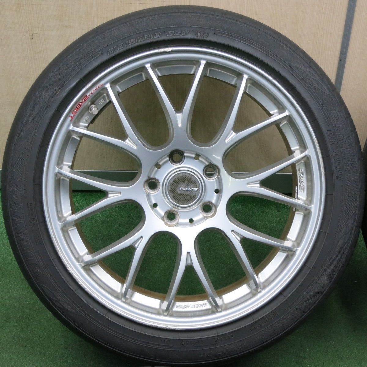 *送料無料* 4本価格★RAYS HOMURA 2×8 GT 215/50R18 ダンロップ エナセーブ EC204 レイズ ホムラ 18インチ PCD114.3/5H★4041005TNノ