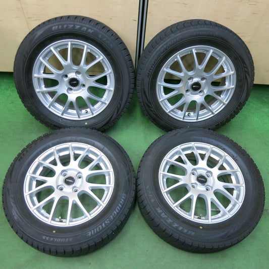 [送料無料] バリ溝！キレイ！9分★スタッドレス 185/65R15 ブリヂストン ブリザック VRX TOPRUN トップラン 15インチ PCD100/4H★4120410SYス