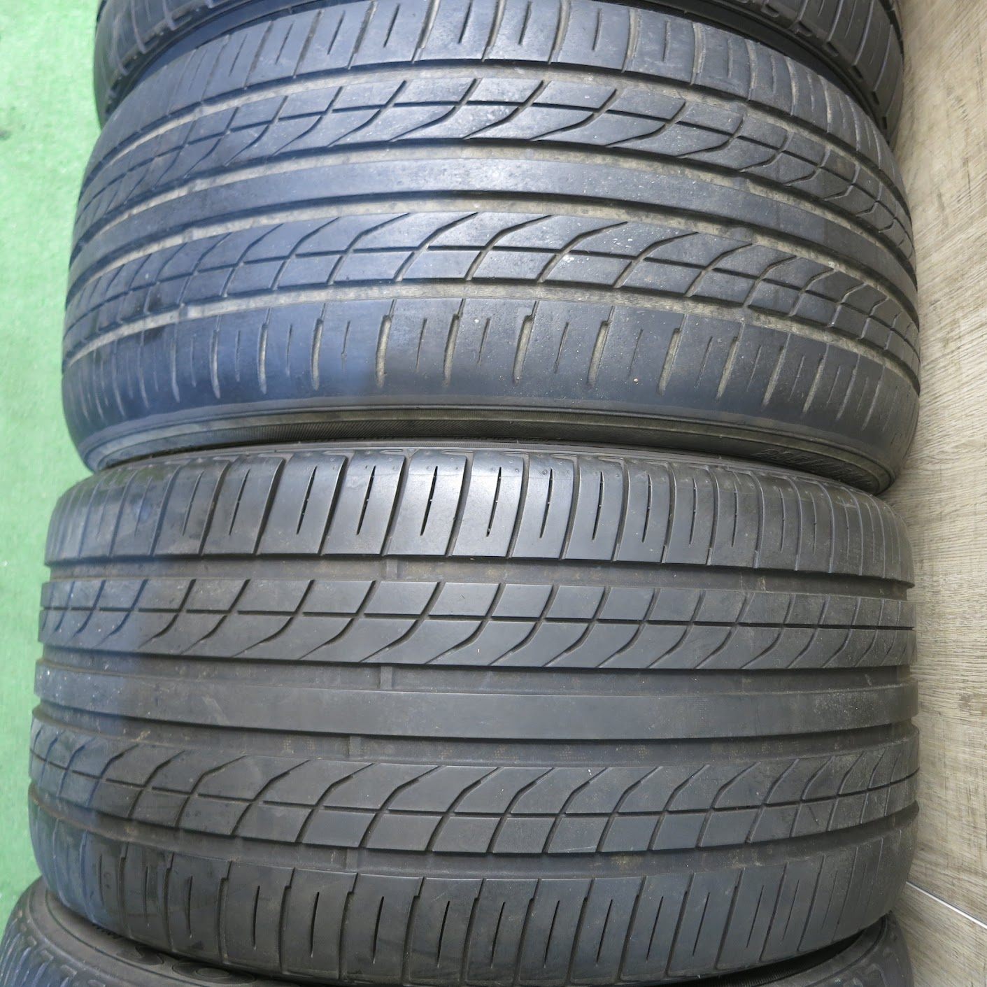 *送料無料* 4本価格★WORK Euroline 235/40R18 265/35R18 ヨコハマ DNA エコス ES300 ワーク ユーロライン 18インチ PCD114.3★3042609Hノ