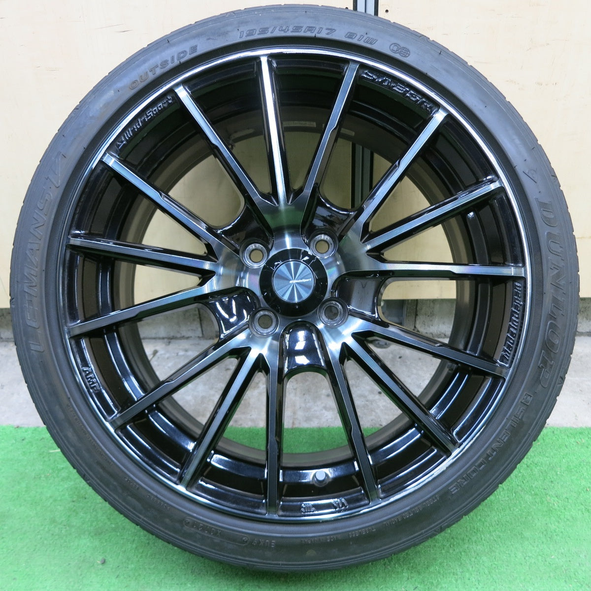 [送料無料] 1本価格！21年★WedsSport SA-35R 195/45R17 ダンロップ LE MANS V ルマン5 ウェッズスポーツ PCD100/4H★4110205ナノ