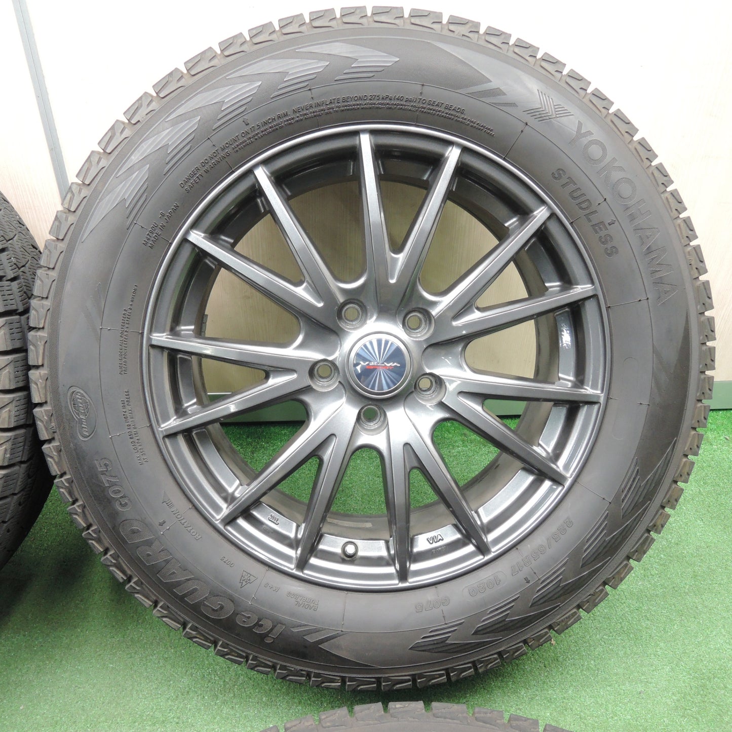 *送料無料* バリ溝！キレイ！9.5分★スタッドレス 225/65R17 ヨコハマ アイスガード G075 VELVA SPORT ヴェルヴァ PCD114.3/5H★4031305TNス