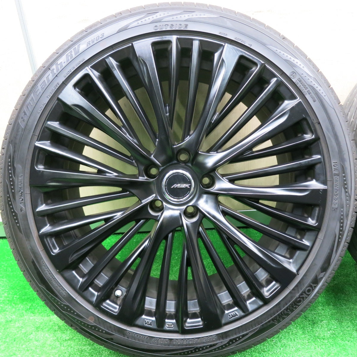 *送料無料* バリ溝！23年！9.5分★LEHRMEISTER PREMIX MER-X 245/40R20 ヨコハマ BluEarth-RV RV03 レアマイスター プレミックス PCD114.3/5H★4080803HAノ