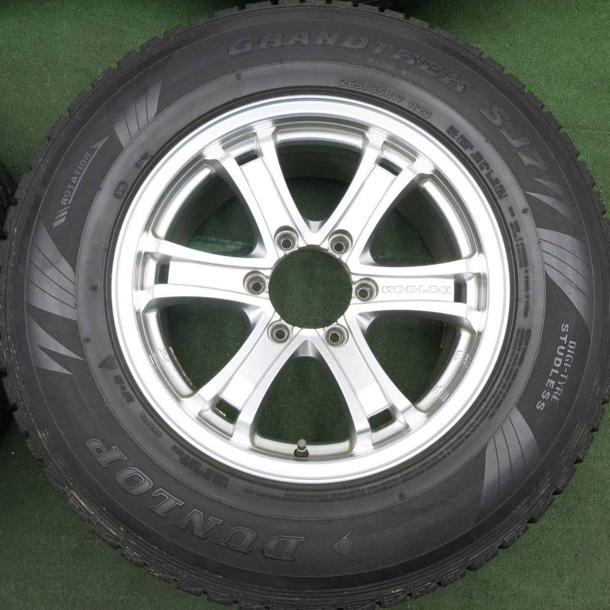 *送料無料* バリ溝！9.5分★KEELER 265/65R17 スタッドレス ダンロップ グラントレック SJ7 キーラー 17インチ PCD139.7/6H★4060202HAス