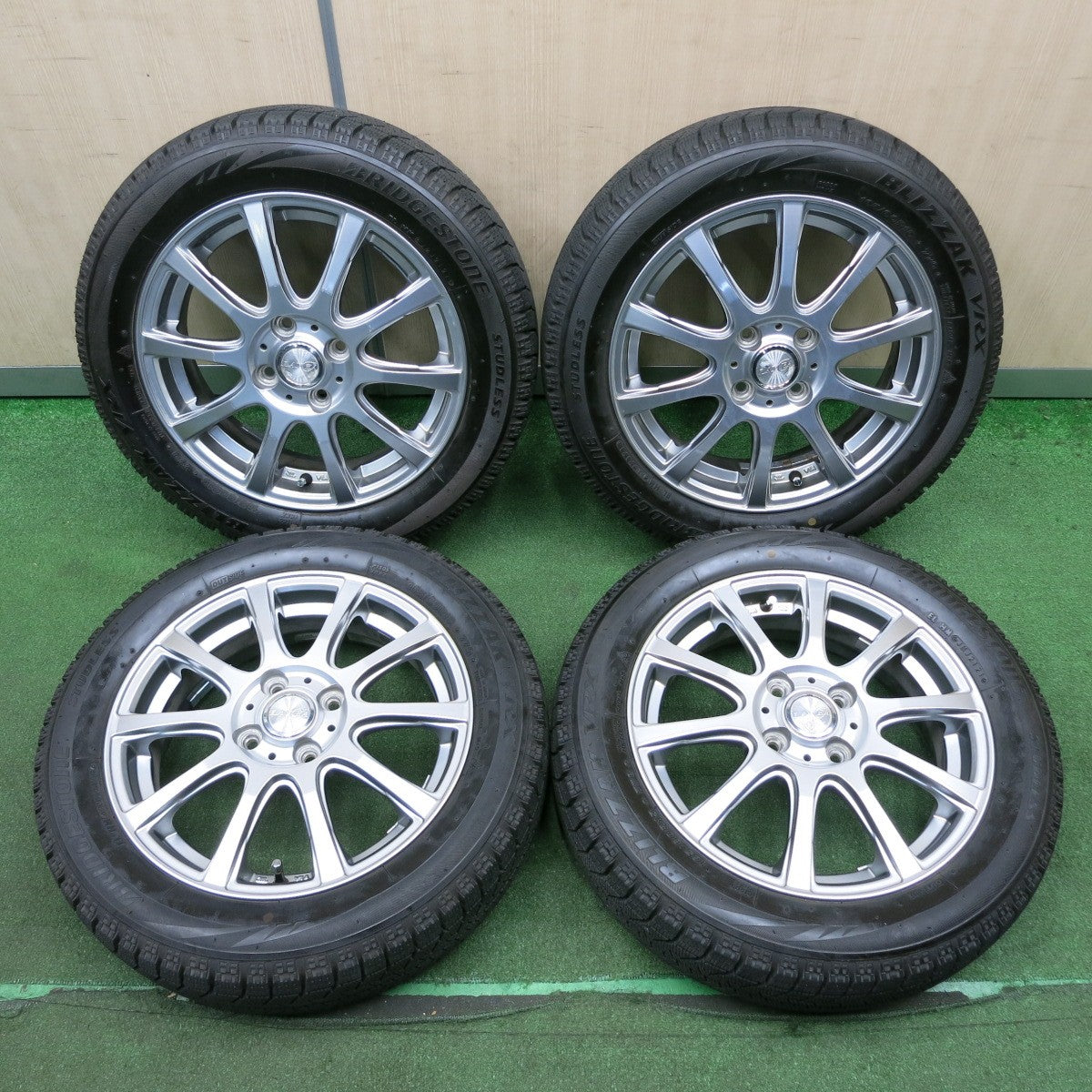 *送料無料* 超バリ溝！21年！ほぼ10分★スタッドレス 165/60R15 ブリヂストン ブリザック VRX LAYCEA レイシア 15インチ PCD100/4H★4032402NJス