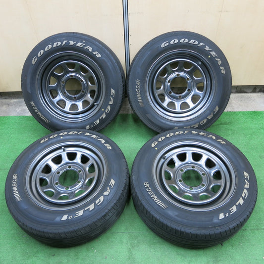 *送料無料* バリ溝！キレイ！8.5分★ハイエース 等 DAYTONA デイトナ 215/65R16C 109/107R グッドイヤー イーグル #1 ホワイトレター 16インチ PCD139.7/6H★4060501ナノ