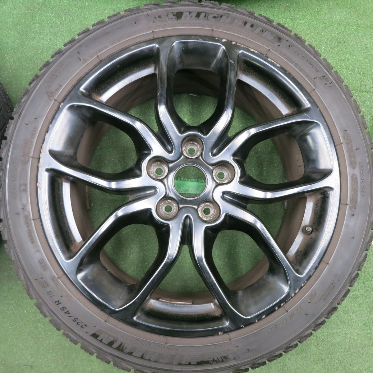 *送料無料* バリ溝！21年！9分★ルノー メガーヌ RS 純正 225/45R18 スタッドレス ミシュラン X-ICE SNOW 18インチ PCD114.3/5H★4070201HAス