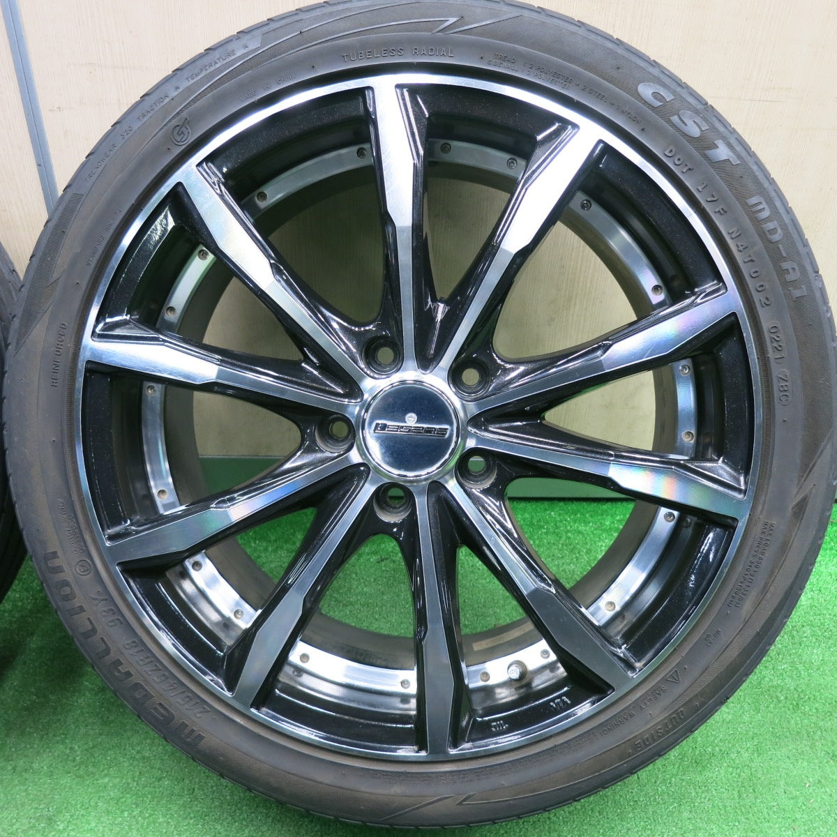 [送料無料] キレイ！21年★Stich LEGZAS Fauvex 215/45R18 メダリオン CST MD-A1 18インチ シュティッヒ レグザス PCD114.3/5H★4122006TNノ