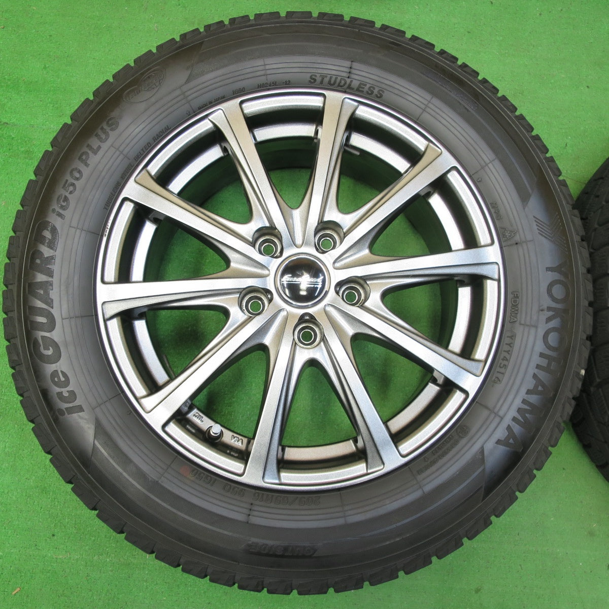 *送料無料* バリ溝！キレイ！9分★スタッドレス 205/65R16 ヨコハマ アイスガード iG50 プラス EuroSpeed MANARAY SPORT PCD114.3/5H★4070203イス