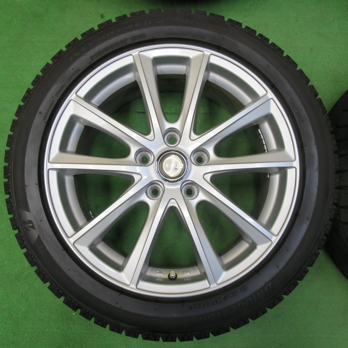 *送料無料* バリ溝！22年！キレイ！9.5分★スタッドレス 215/50R17 ブリヂストン アイスパートナー2 PREO プレオ 17インチ PCD114.3/5H★4082503イス