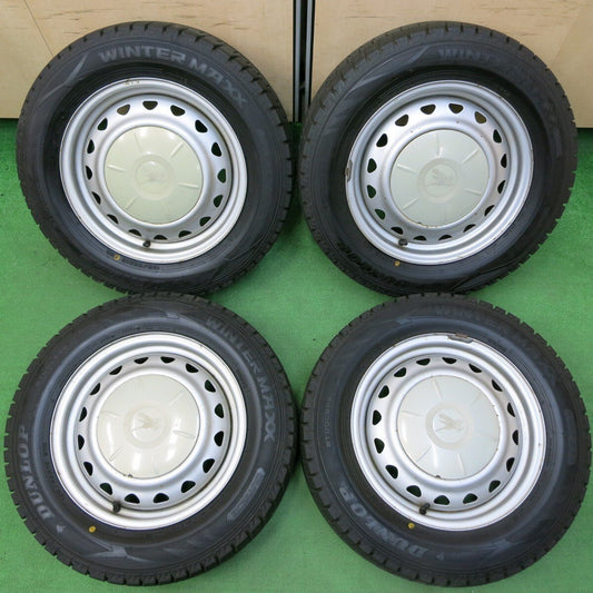 バリ溝！綺麗！9.5分以上★スタッドレス 195/65R15 ダンロップ WM02 スチール PCD100 114.3/4H マルチ★4050111イス