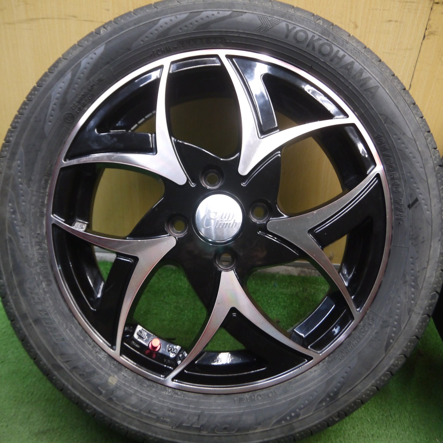 *送料無料* 4本価格！22年★Cliff Climb 165/60R15 ヨコハマ BluEarth-RV RV03 CK クリフクライム 15インチ PCD100/4H★4040915Hノ