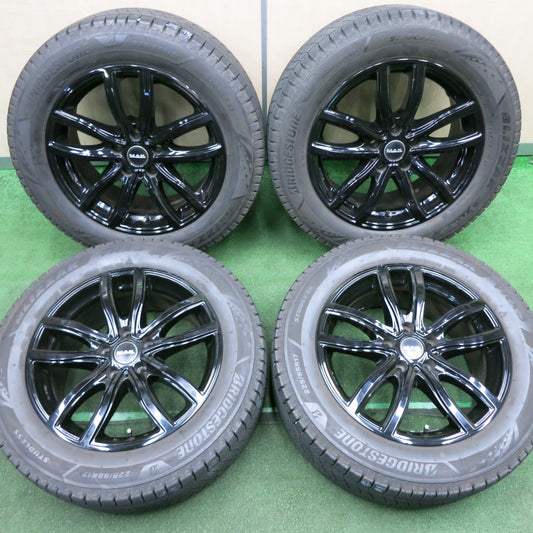 *送料無料* 超バリ溝！22年！ほぼ10分★ベンツ 等 MAK FAHR 225/55R17 スタッドレス ブリヂストン ブリザック VRX3 17インチ PCD112/5H★4042501NJス