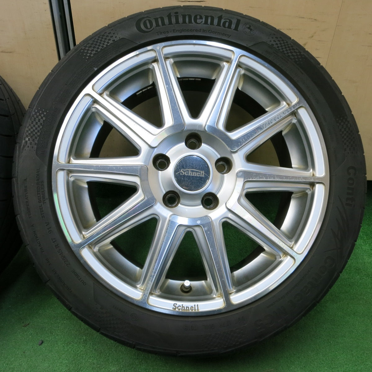 *送料無料* 4本価格★ワーゲン 等 Schnell 225/45R17 コンチネンタル コンチマックス コンタクト MC5 シュネル 17インチ PCD112/5H★4051401イノ