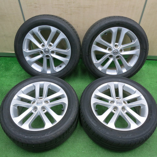 [送料無料] バリ溝！8.5分★日産 ジューク 純正 215/55R17 ブリヂストン LUFT RV2 ルフト 17インチ PCD114.3/5H★4101611HAノ