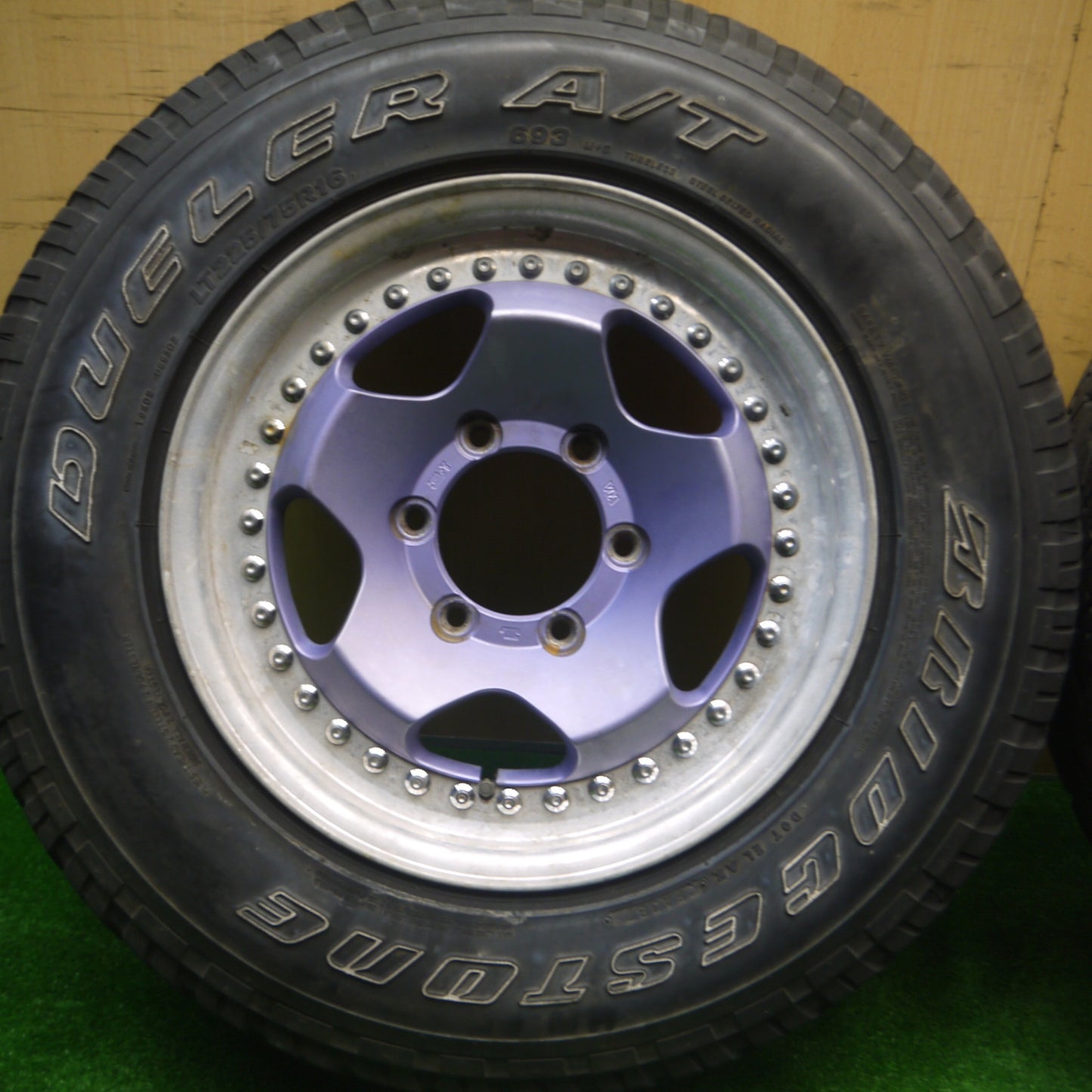 *送料無料* 4本価格★BERG 225/75R16 ブリヂストン デューラー A/T 693 ホワイトレター 16インチ PCD139.7/6H★4090905Hノ