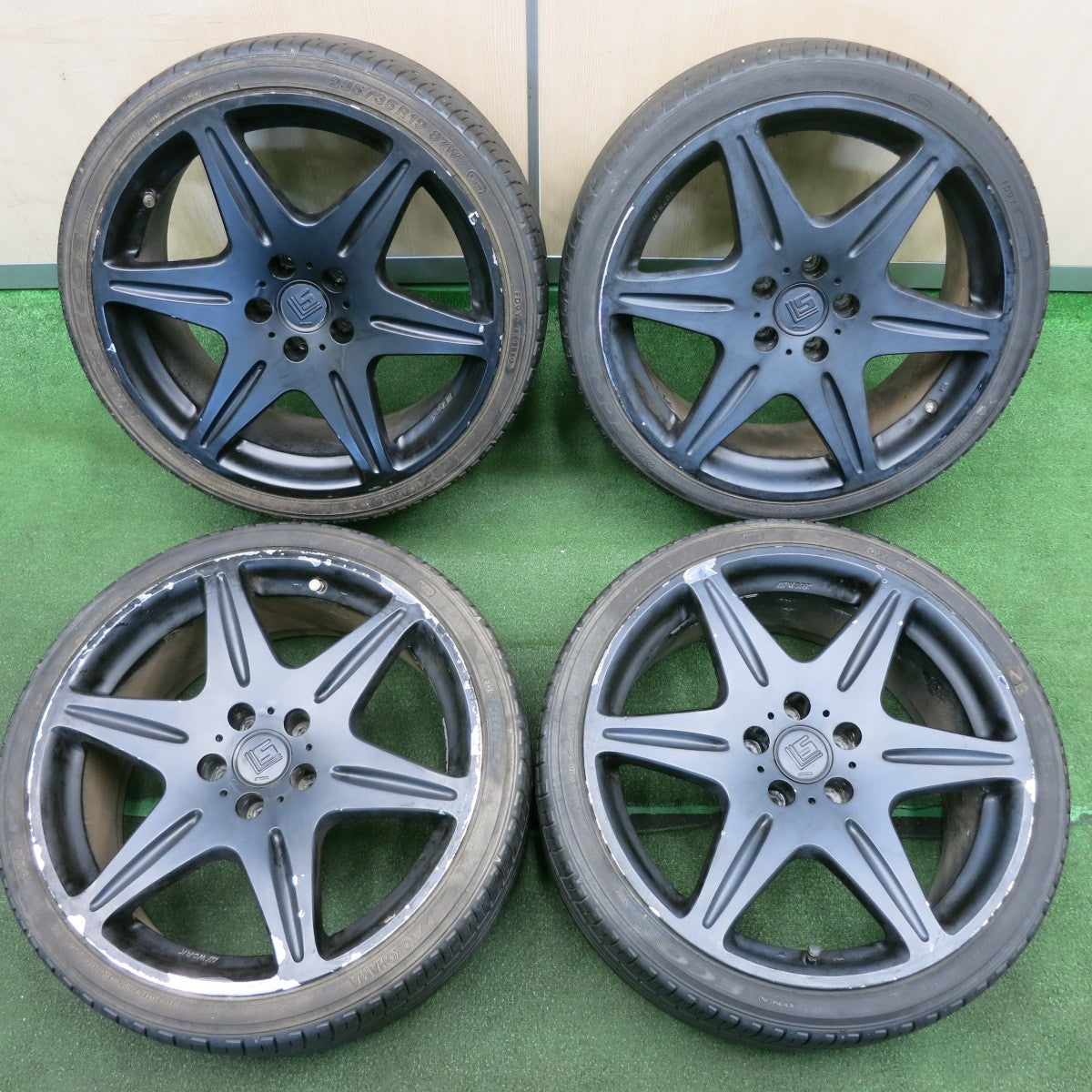 *送料無料* 4本価格★WORK LS406 235/35R19 ヨコハマ エコス ES300 ワーク 19インチ PCD114.3/5H★4041505TNノ