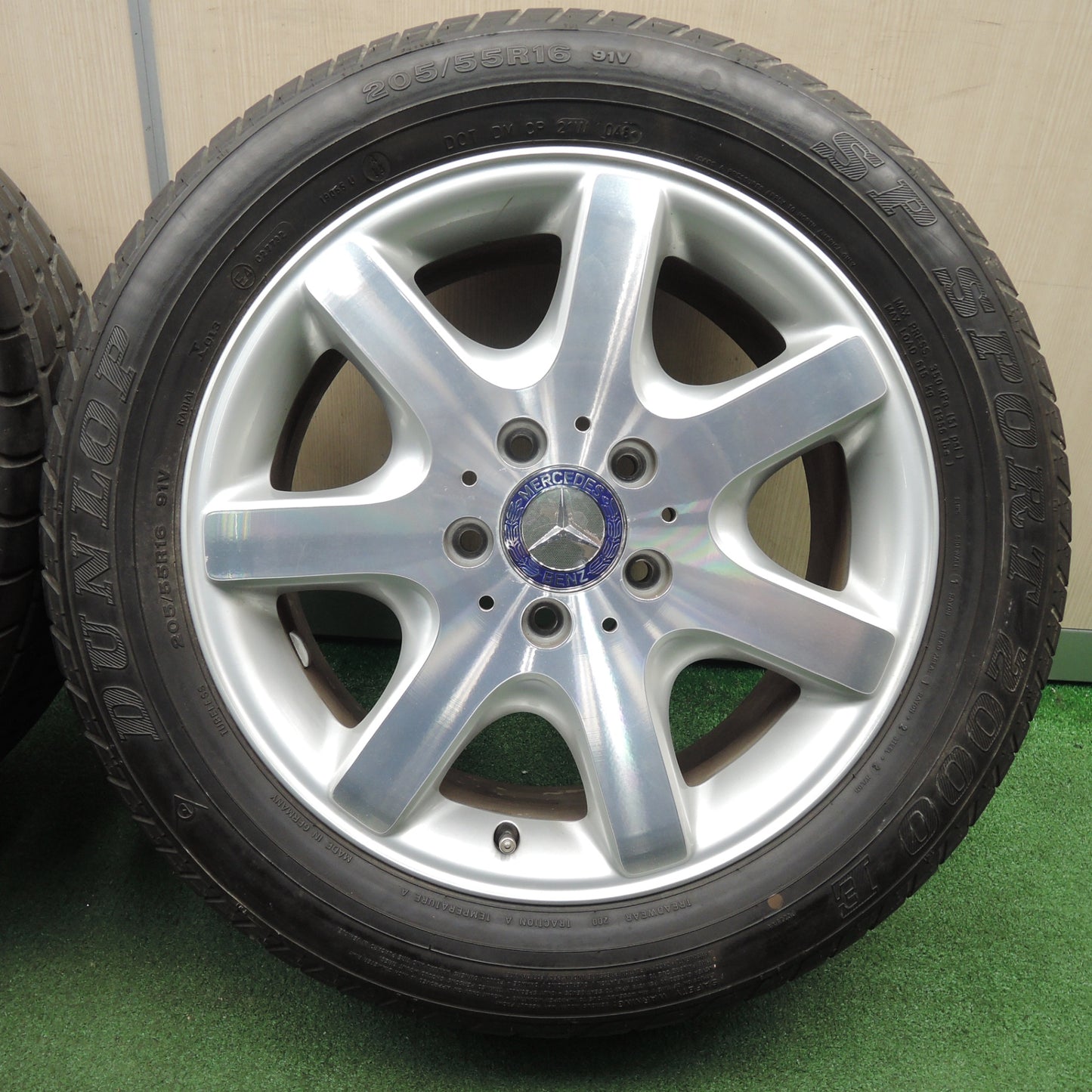 *送料無料* 4本価格★ベンツ SLK R170 純正 205/55R16 225/50R16 ダンロップ SPスポーツ 2000 E 16インチ PCD112/5H★4030705NJノ