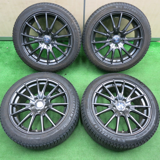 [送料無料] バリ溝！キレイ！9分★スタッドレス 235/45R18 ミシュラン X-ICE3+ VELVA SPORT ヴェルヴァ 18インチ PCD114.3/5H★4120801TNス