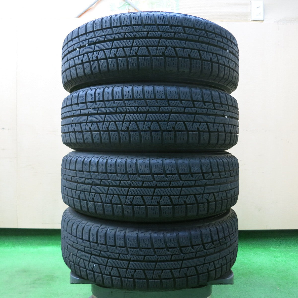 *送料無料* バリ溝！キレイ！9分★スタッドレス 165/65R14 ヨコハマ アイスガード iG50 プラス GRASS グラス 14インチ PCD100/4H★4042704イス