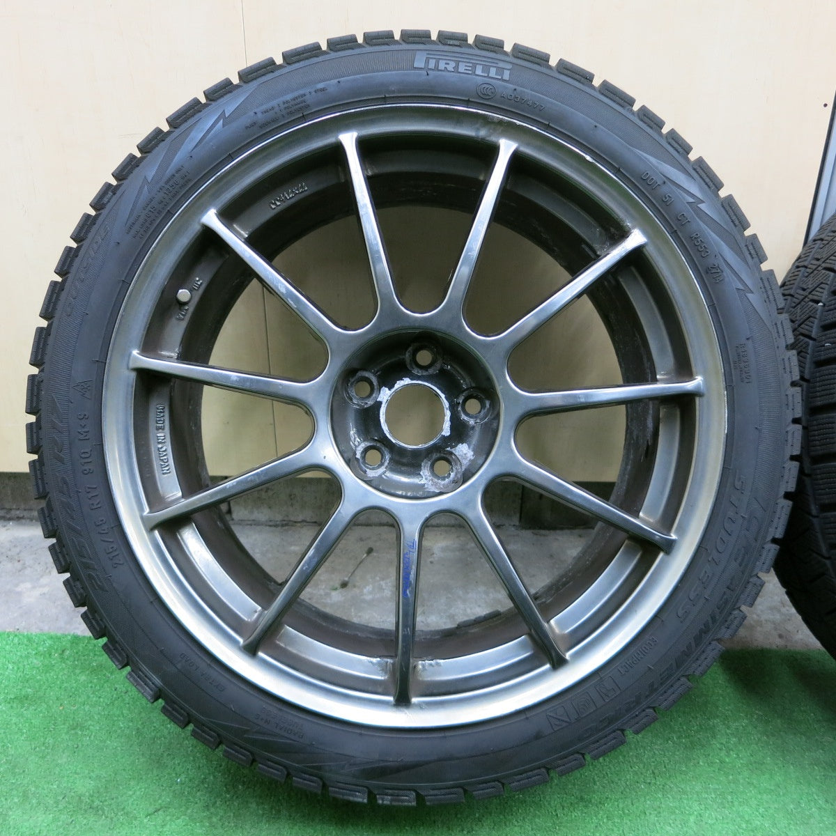 *送料無料* 4本価格★Partire ASSO 215/45R17 スタッドレス ピレリ アイスアシンメトリコ パルティーレ アッソ PCD100/5H★4061802ナス